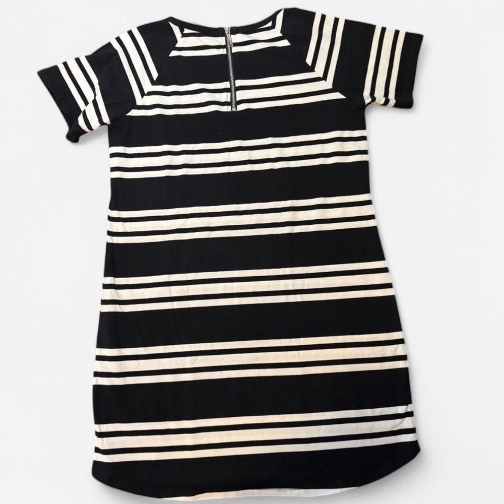 NWT Michael Kors Black and White Striped T-shirt Dress - Picture 2 of 6